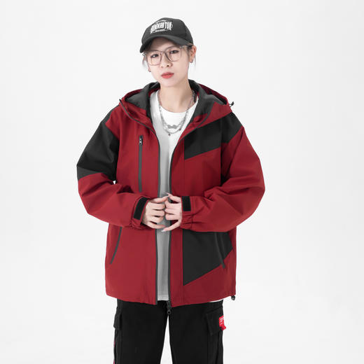 真维斯情侣款冲锋衣拼色夹克23010 商品图6