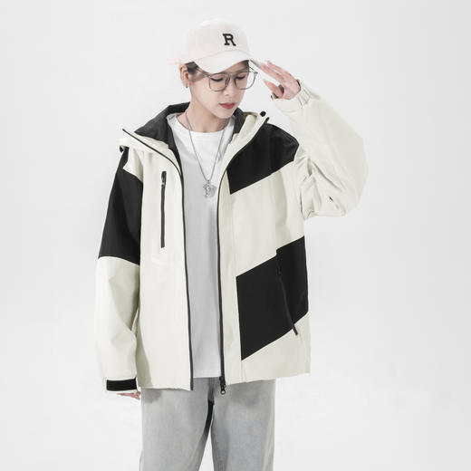 真维斯情侣款冲锋衣拼色夹克23010 商品图1