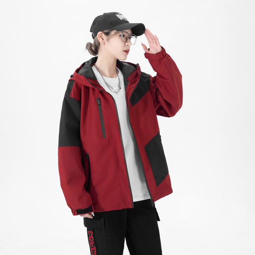 真维斯情侣款冲锋衣拼色夹克23010 商品图7