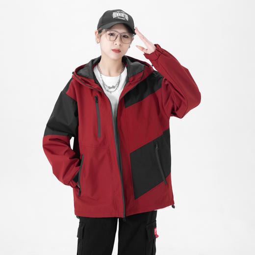 真维斯情侣款冲锋衣拼色夹克23010 商品图8