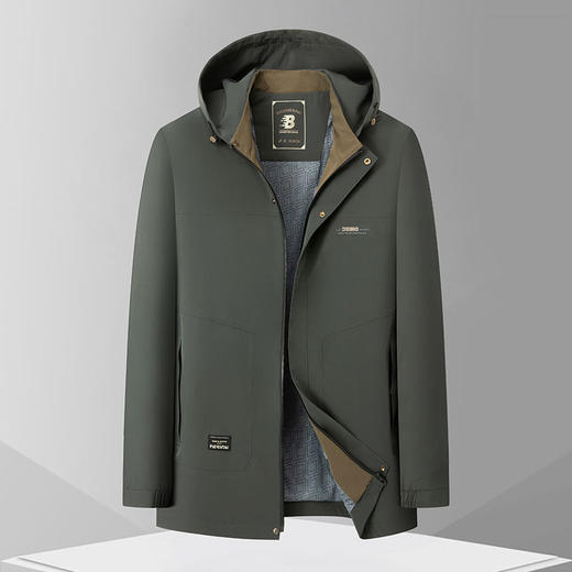 【可拆卸帽】【新款DPS】大依优型大码夹克外套加肥加大肥佬休闲商务上衣男士胖子 商品图1