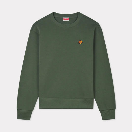 KENZO 高田贤三 男士小海棠花徽标刺绣棉质运动卫衣 军绿色 FE65 SW223 4MF 51 商品图0