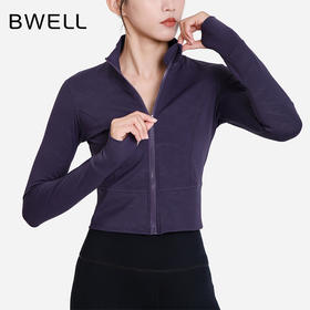 BWELL秋季2024新款动物纹压花瑜伽运动外套BWY0008Y