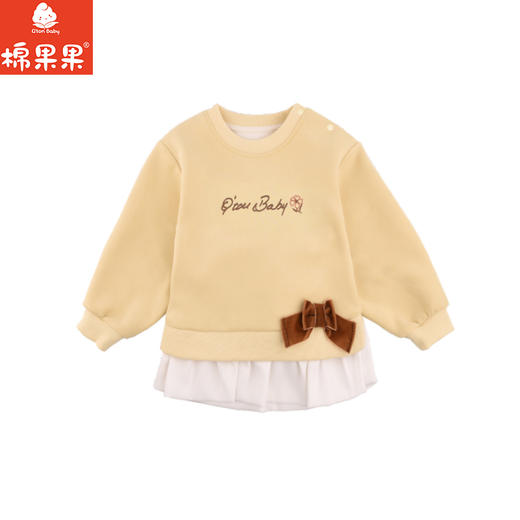 棉果果专柜同款冬季新品女童假两件加绒卫衣M422180424605 商品图1