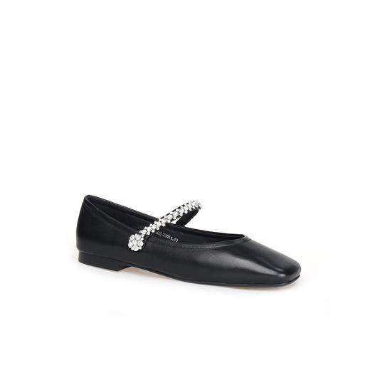 豪麟名鞋奥莱迪嘉女鞋平底鞋羊皮革DJHJA42WP029黑色  原价1660元 商品图0