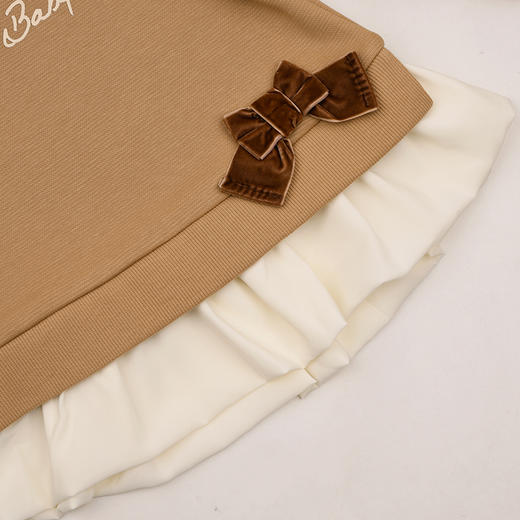 棉果果专柜同款冬季新品女童假两件加绒卫衣M422180424604 商品图5