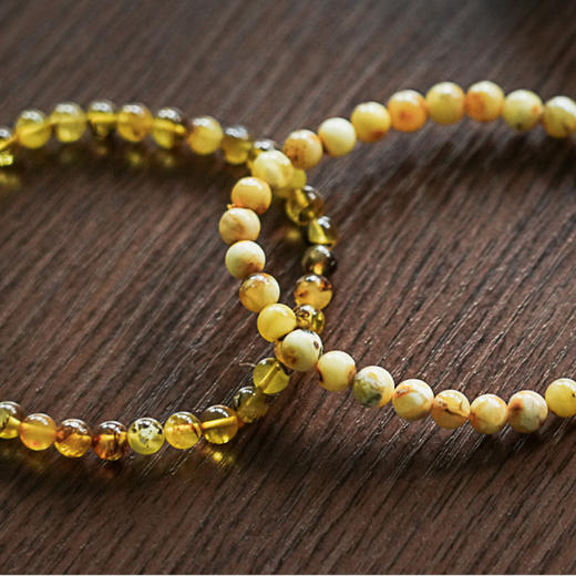 *自营*拾柒琥珀手串礼盒 | #含琥珀手串x1蓝色心经帆布袋x1#药珀琥珀材质蜜蜡手串佛珠天然琥珀珠子文玩手链男女手链中式。 商品图2