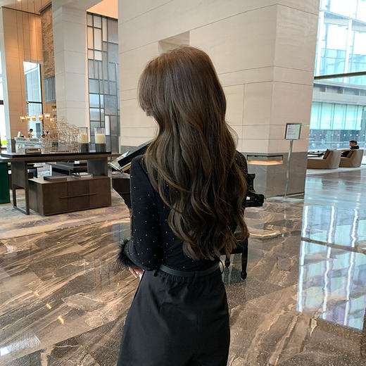 奢姿大码女装2025秋季减龄烫钻设计打底衫胖妹妹时尚穿搭套装合集9943153517 商品图3