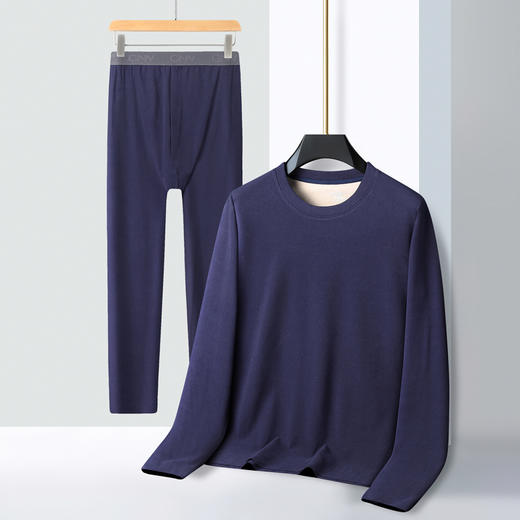 【桑蚕丝绵羊毛】【新款DPD】大依优型大码男装保暖套装内衣护肩护腰抗菌随心裁弹力加绒舒适保暖秋衣秋裤 商品图13