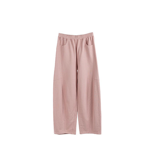 绽放旅行女装711朵/镰刀卫裤多色结构分割线弧型新疆长绒棉休闲裤 商品图4