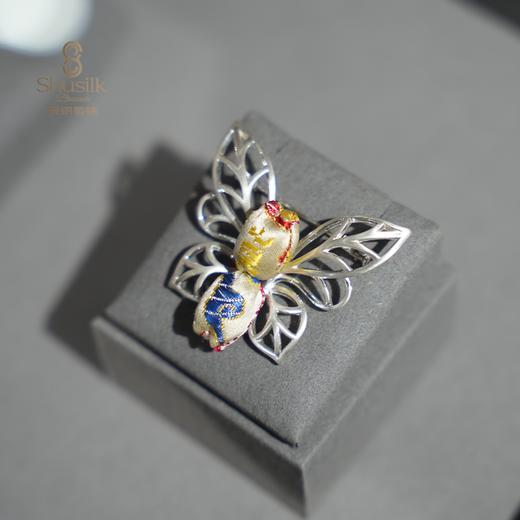 蜀锦双蕾蜜蜂胸针 商品图3