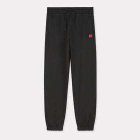 KENZO 高田贤三 女士小海棠花徽标刺绣棉质休闲运动裤 黑色 FE62 PA734 4MF 99J