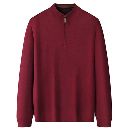 【羊毛】【新款DWP】大依优型大码立领羊毛衫针织衫加肥加大毛衣大号胖子宽松毛衫男装上衣打底 商品图1