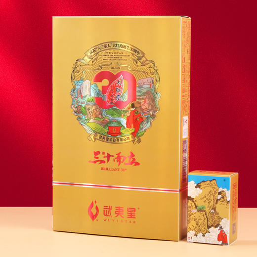 武夷星 三十而立足火香大红袍茶叶100g/盒（10g x10小盒）乌龙茶礼盒装武夷岩茶 商品图1