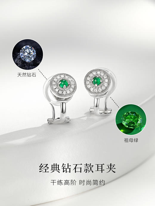 【天猫同款】18k金两戴款钻石耳夹  昕翠 商品图1