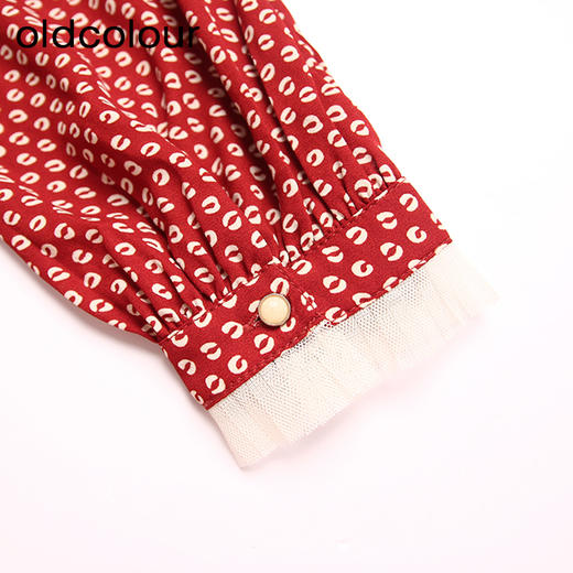 oldcolour春秋款法式气质娃娃领减龄百搭长袖衬衫DN13013004 商品图4