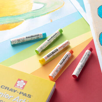 樱花（SAKURA）24色油画棒套装儿童安全蜡笔美术彩绘绘画画笔软性油性粉棒油彩棒出游新年礼物小太阳款 商品图4