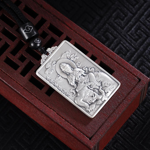 子佩集S999银【龙举云兴】套链【ZXFTL002】仿古项链原创作品带绳方牌2409 商品图6