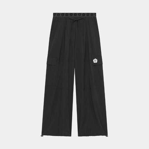 KENZO 高田贤三 女士小海棠花徽标印花混纺棉质休闲裤 黑色 FE52 PA087 9FI 99 商品图0