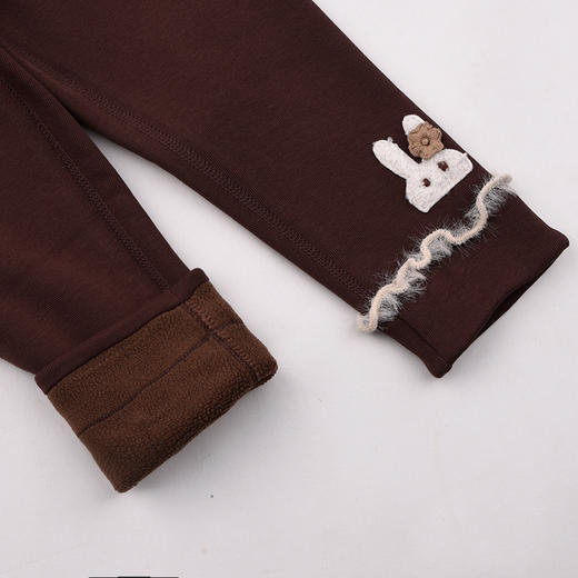 棉果果专柜同款冬季新品女童复合绒打底裤M422206424614 商品图3