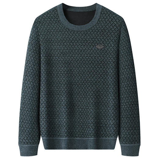 【加绒】【新款DWP】大依优型大码加绒卫衣圆领长袖加肥加大休闲运动上衣男打底衫胖子 商品图2