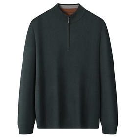 【羊毛】【新款DWP】大依优型大码立领羊毛衫针织衫加肥加大毛衣大号胖子宽松毛衫男装上衣打底