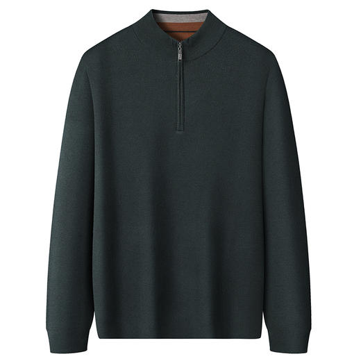 【羊毛】【新款DWP】大依优型大码立领羊毛衫针织衫加肥加大毛衣大号胖子宽松毛衫男装上衣打底 商品图0