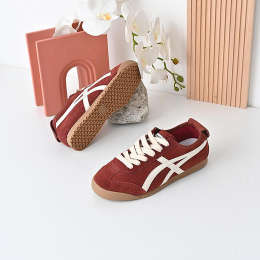 经典鲨2024年秋新款时尚安可拉红潮流拼色系带跑步休闲鞋女KW357-D37011 商品图2