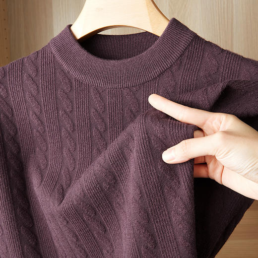 【绵羊毛】【新款DPF】大依优型羊毛毛衣针织短袖背心休闲针织衫毛背心加肥加大上衣男士胖子大码毛衫t恤打底 商品图2