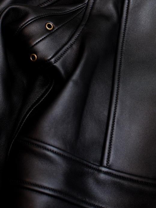 Chapal USAAF 黑色小牛皮飞行员夹克 商品图8