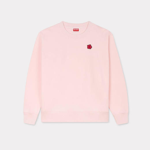 KENZO 高田贤三 女士小海棠花徽标刺绣棉质运动卫衣 粉色 FE62 SW161 4MF 34 商品图0