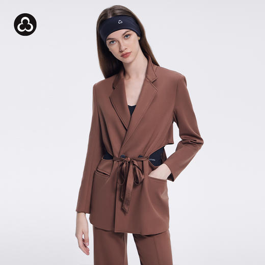 TITIKA ACTIVE 奢华束腰运动西装外套女 修身长款高级感时尚休闲西服正装71182 商品图0