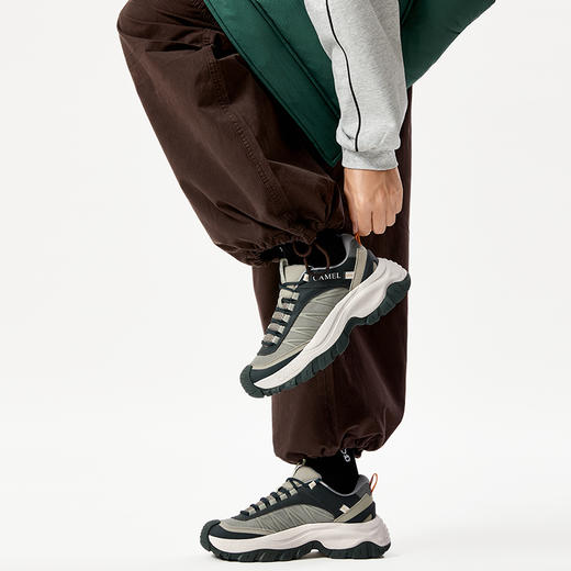 【绿洲】骆驼男鞋2025秋季新款透气厚底户外徒步鞋男士运动休闲鞋 G14A852690  商品图2