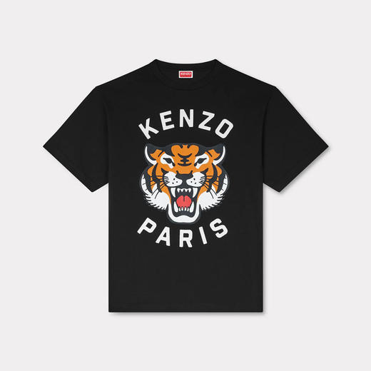 KENZO 高田贤三 男士虎头徽标印花棉质圆领短袖T恤 黑色 FE68 TS009 4SG 99J 商品图0