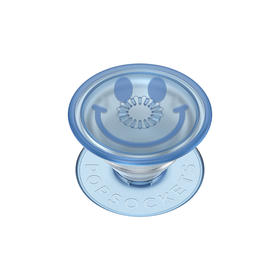 【植物基·地球】淡蓝悠悠笑脸 POPGRIP泡泡骚手机粘贴式气囊支架 PlantCore植物基系列 蓝色