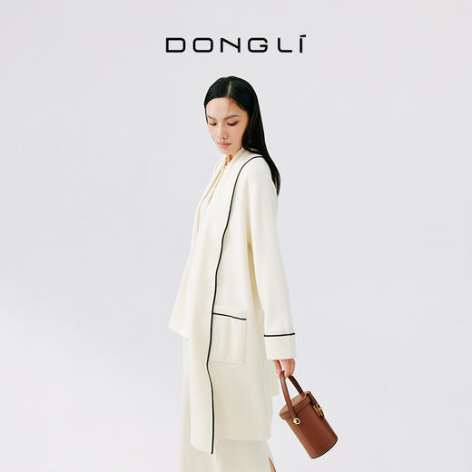 东黎 •小山羊绒中长版开衫 4713 商品图0