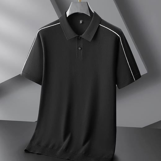 【新款DPF】大依优型翻领毛衣针织短袖背心休闲针织衫毛背心加肥加大上衣男士胖子大码毛衫t恤打底 商品图4