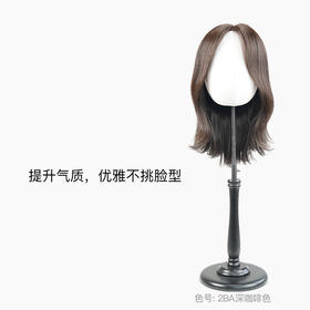 Rebecca瑞贝卡假发中分刘海卷发中长纹理卷发全手织优雅时尚头套