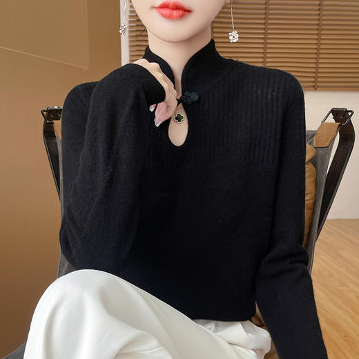 衣们 · 中国风高密针织衫 新中式设计 轻柔软糯 简约大方 商品图3