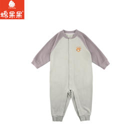 棉果果专柜同款冬季新品男童暖姜绒对开连体衣M411722424803