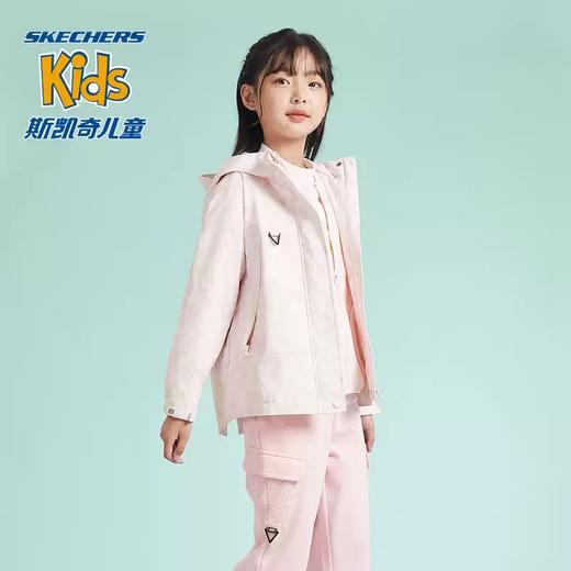 5折【自营】Skechers/斯凯奇  斯凯奇女童三合一运动连帽冬季新款立领保暖背心百搭外套 P124G001 商品图2