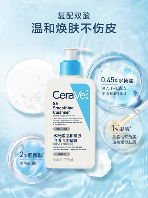 【海关监管保税直发】美国CeraVe适乐肤水杨酸氨基酸洗面奶-敏感肌去黑头-会员5折 商品图1