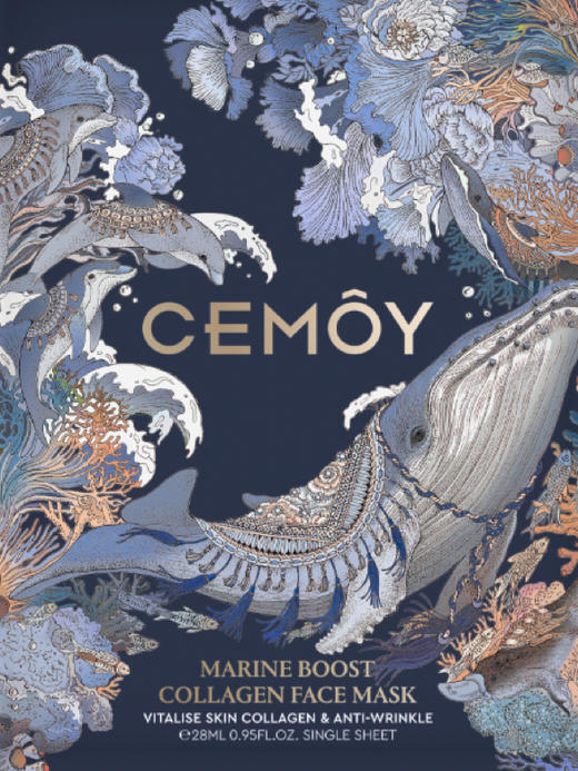 CEMOY 南极冰川黑面膜  提升水润度，淡化动态纹  紧致提升，提高肌肤弹性    面膜朝外的一侧封闭，精华不蒸发  朝内一侧精华只向肌肤渗透，不反吸水 商品图2