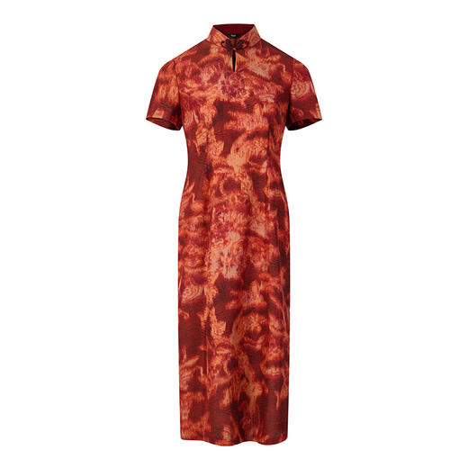 TANGY Collection/天意精品2024秋季新品中国风印花中长款女士连衣裙 商品图4