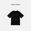 COCO ZONE 设计感字母圆领T恤百搭显瘦上衣CC1C2274 商品缩略图0