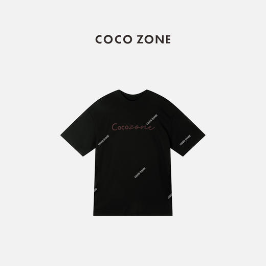 COCO ZONE 设计感字母圆领T恤百搭显瘦上衣CC1C2274 商品图0