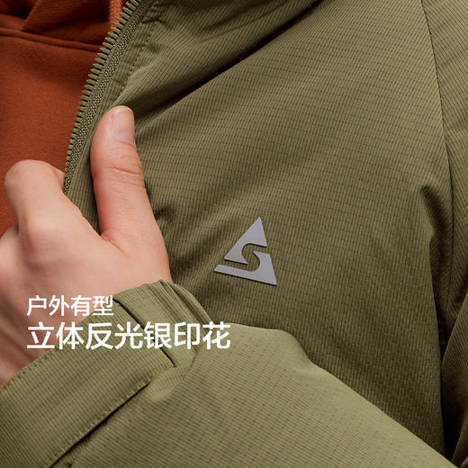 森马羽绒服男冬季新款户外肌理感印花外套宽松插肩袖立领潮流 商品图2