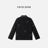 COCO ZONE 高级感撞色拼接翻领外套气质单排扣上衣CC1C1988 商品缩略图3