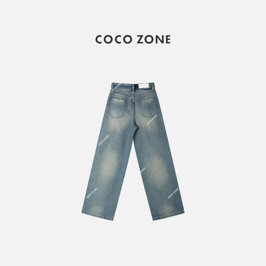 COCO ZONE 慵懒风百搭显瘦牛仔裤简约水洗直筒裤CC1C2258 商品图1