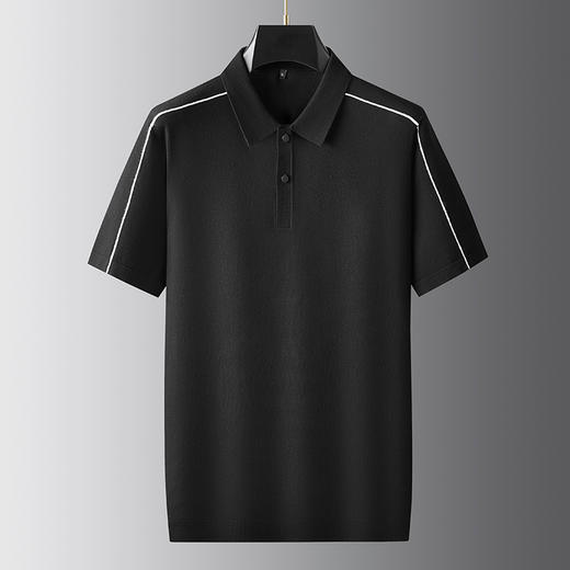 【新款DPF】大依优型翻领毛衣针织短袖背心休闲针织衫毛背心加肥加大上衣男士胖子大码毛衫t恤打底 商品图6